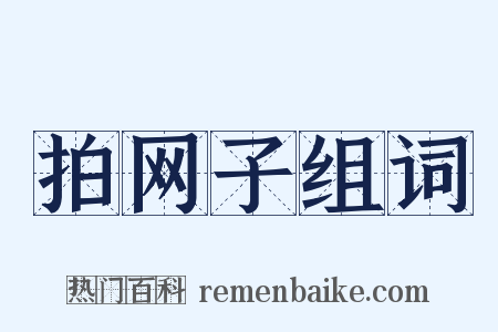 拍网子组词是什么意思的图片